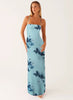 Printed Sleeveless Strap Bodycon Maxi Dress | High Waist by FitiqueFit