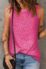 Leopard Print Round Neck Tank Top