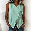 Bow-Tied V-Neck Sleeveless Tank Top – 5 Colors, S–XXL by FitiqueFit