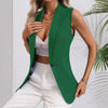 Women's Sleeveless Single-Button Cardigan Jacket – Round Neck by FitiqueFit