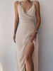 Ruched Slit Spaghetti Strap Dress by Wild and Free Boutique