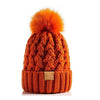 Snow Cap Knitted Hat Unisex Rolled Brim by My Store