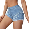 Slim-fit Stretchy Minimalist Patchwork Denim Shorts by My Store