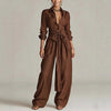 Solid Color Fashion Casual Pants Set for Women by FitiqueFit
