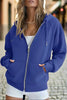 Women’s Zip Up Crop Sweatshirt – Fleece Lined Casual Hoodie by FitiqueFit