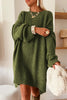 Green Oversize Drop Shoulder Slouchy Sweater Dress by Wild and Free Boutique