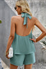 Halter Neck Top and Shorts Set with Pockets