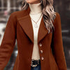 Women’s Winter Overcoat — Lapel Collar, Single-Breasted, Long Pea Coat by FitiqueFit