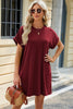 Short Sleeve Mini Dress with Pockets Casual & Stylish Everyday Wear by Stevvex