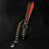 Black soft leather studded leash by Bestia Dog Gear
