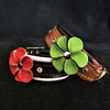 The "Flower" handmade puppy collar by Bestia Dog Gear