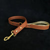 Soft leather brass plated leash by Bestia Dog Gear