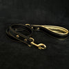 Soft leather brass plated leash by Bestia Dog Gear