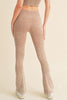 Women's Stone Washed Ribbed Yoga Pants