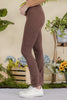 Women's Stone Washed Ribbed Yoga Pants