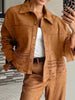 Solid Color Faux Suede Hollowed Detail Retro Style Jacket by Wild and Free Boutique