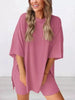 Full Size Half Sleeve T-Shirt and Shorts Set Plus Size by Simply Love