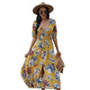 Fashion Casual Loose Party Short Sleeve Maxi Split Dress - Summer Dresses for Women by Stevvex