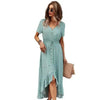 Fashion Elegant Boho Short Sleeve Polka Dot Long Dresses Women Beach Party Vintage Fashion Dresses by Stevvex