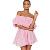 New Classical Women Mini Dress Short Puff Sleeve Loose Back Dress - Fashion Clothes for Women by Stevvex