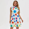 New Fashion Cute Stylish Dot Printed Sleeveless Women Dress - Fashion Dresses for women by Stevvex