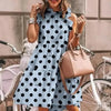 New Fashion Cute Stylish Dot Printed Sleeveless Women Dress - Fashion Dresses for women by Stevvex
