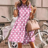 New Fashion Cute Stylish Dot Printed Sleeveless Women Dress - Fashion Dresses for women by Stevvex