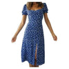 New Summer Fashion Floral Printed Square Neck Dress - Fashion Party Wear Dresses for women by Stevvex