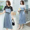 Stylish Denim Jeans Modern Short Sleeve Summer Dress - Fashion Dresses for women Party Outfits by Stevvex