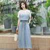 Stylish Denim Jeans Modern Short Sleeve Summer Dress - Fashion Dresses for women Party Outfits by Stevvex