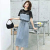 Stylish Denim Jeans Modern Short Sleeve Summer Dress - Fashion Dresses for women Party Outfits by Stevvex