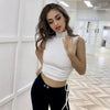 Summer cute fashion Women High Neck Crop Tank Top cute fashion styles best tank tops by Stevvex