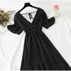 Summer Women Ruffled Short-sleeved Chiffon Dress V-neck High Waist Floral Print Beach Midi Dresses For Women by Stevvex