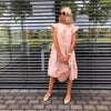 Women Retro Loose Casual Round Neck Short Sleeve Dress - Cute Fashion Dresses For Women by Stevvex