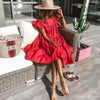 Women Retro Loose Casual Round Neck Short Sleeve Dress - Cute Fashion Dresses For Women by Stevvex
