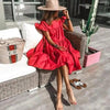 Women Retro Loose Casual Round Neck Short Sleeve Dress - Cute Fashion Dresses For Women by Stevvex