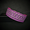 "Crystal" 2.8 inch wide soft leather collar by Bestia Dog Gear