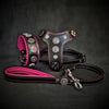 The ''Bijou'' SET - Collar, Harness, Leash. Pink by Bestia Dog Gear