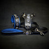 The ''Bijou'' SET - Collar, Harness, Leash. Blue by Bestia Dog Gear