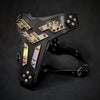 The ''Midas'' leather dog harness silver by Bestia Dog Gear