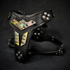 ''Midas'' leather dog harness silver medium size by Bestia Dog Gear