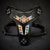 ''Midas'' leather dog harness silver medium size by Bestia Dog Gear
