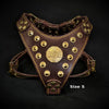 The ''Maximus'' harness Brown & Gold Small to Medium Size by Bestia Dog Gear
