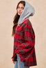 BiBi Brushed Plaid Hooded Jacket by FitiqueFit