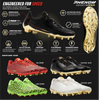 Phenom Elite Quantum Carbon Football Cleats – Gold Rush (Black & Gold) by Phenom Elite Brand