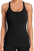 Ribbed Workout Tank Tops with Built in Bra