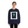 Bioluminescent Jellyfish Crewneck Sweatshirt | neon jelly print, deep-sea aesthetic by Tristan’s Treehouse