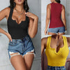 Summer Slim-fit Short Tank Top In Solid Color by My Store