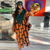 Slim-fit Positioning Stitching Printing Color Contrast Loose Split Dress