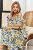 Layered Floral Off-Shoulder Short Sleeve Maxi Summer Dress For Women – Elegant and Feminine Floral Off-Shoulder Maxi Dress with Ruffled Layers for a Romantic Look by Stevvex